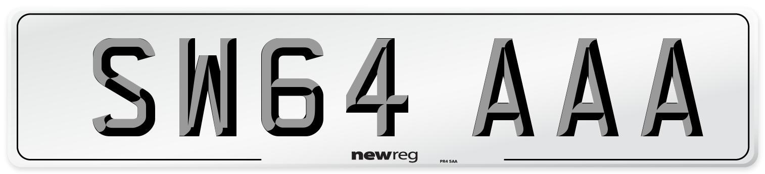 SW64 AAA Number Plate from New Reg